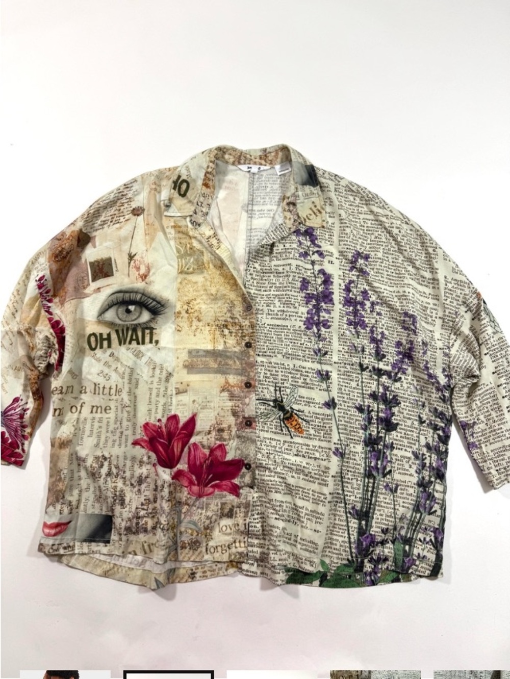 Desigual The New York Oversized Floral Print Shirt Large - Picture 4 of 5